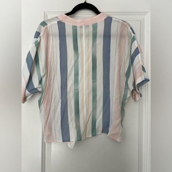 Rails Thea Striped Front Tie Top, Size Large - Picture 5 of 5